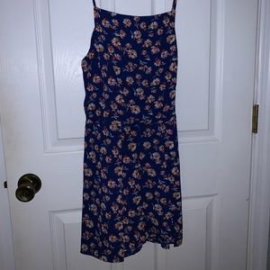 Blue romper with flowers